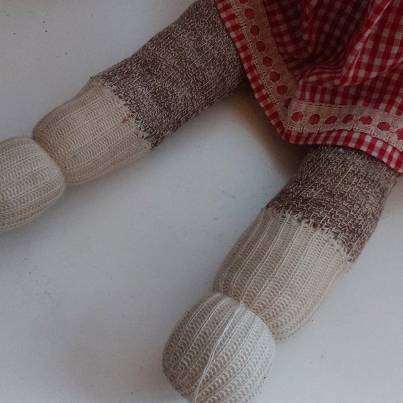 Vintage Monkey Sock Animal Stuffed Monkey Girl Doll - Picture 3 of 4